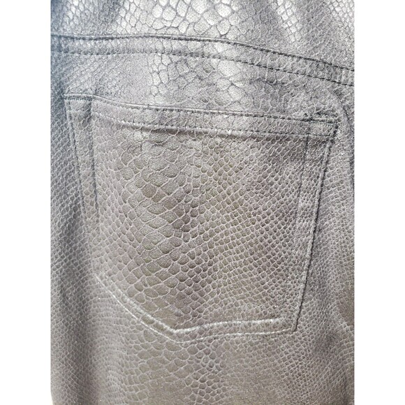 $118 Eric Jenny Jean Sz 4 Tummy Control Textured MID Rise Black Snakeskin Pants - Picture 10 of 14